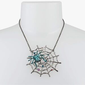 Betsey Johnson Spider Web Pendant Necklace